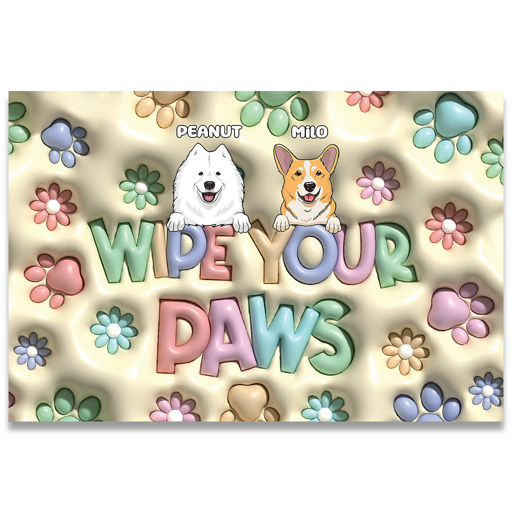 Wipe Your Paws - Personalized Dog Doormat