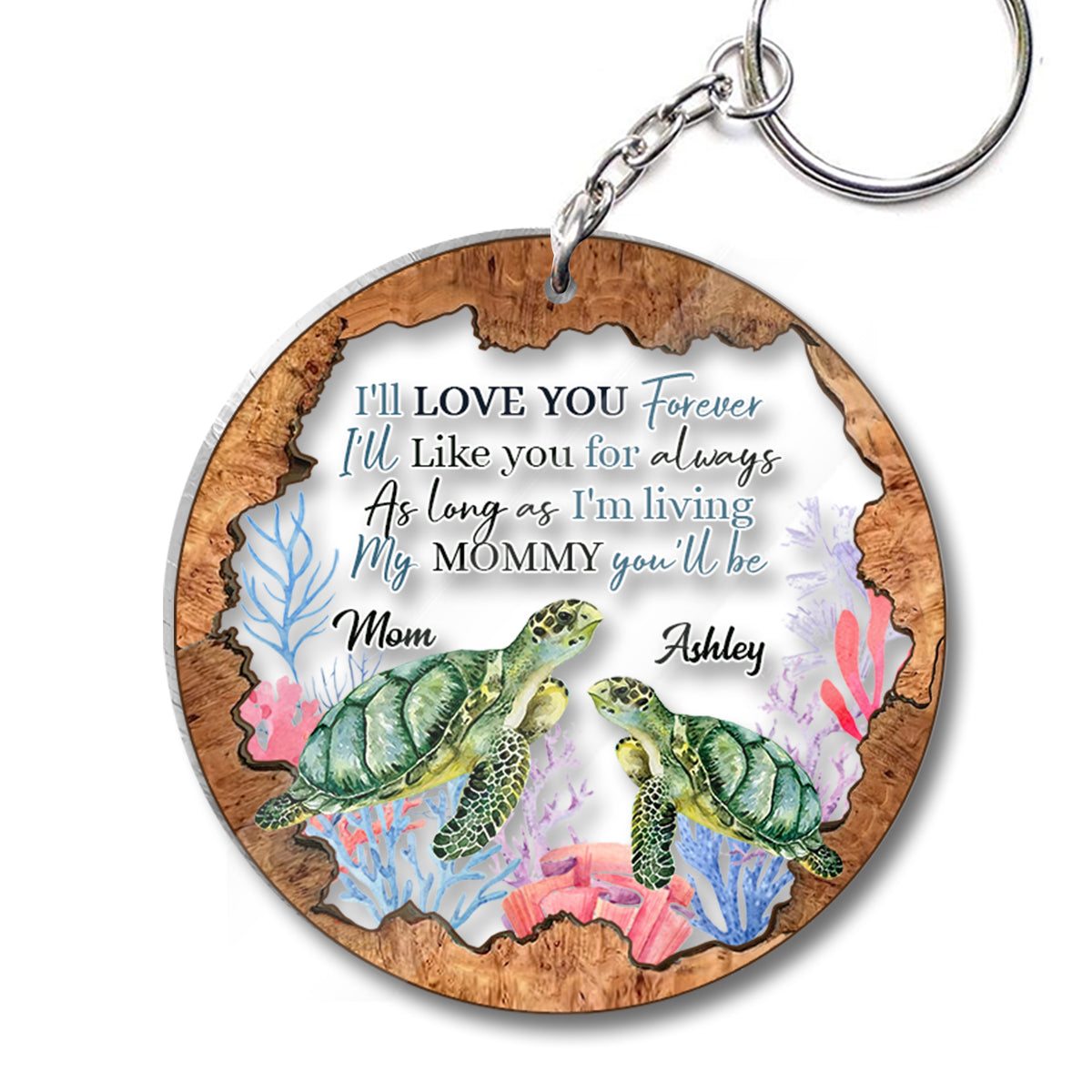 My Mommy You'll Be - Personalized Mother's Day Mother Keychain (Printed On Both Sides)