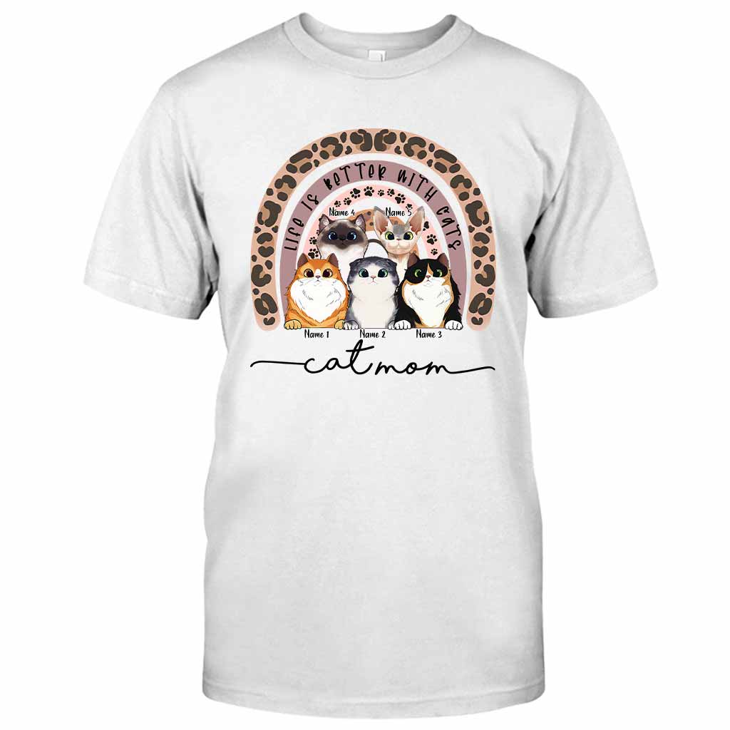 Cat Mom - Personalized Cat T-shirt and Hoodie