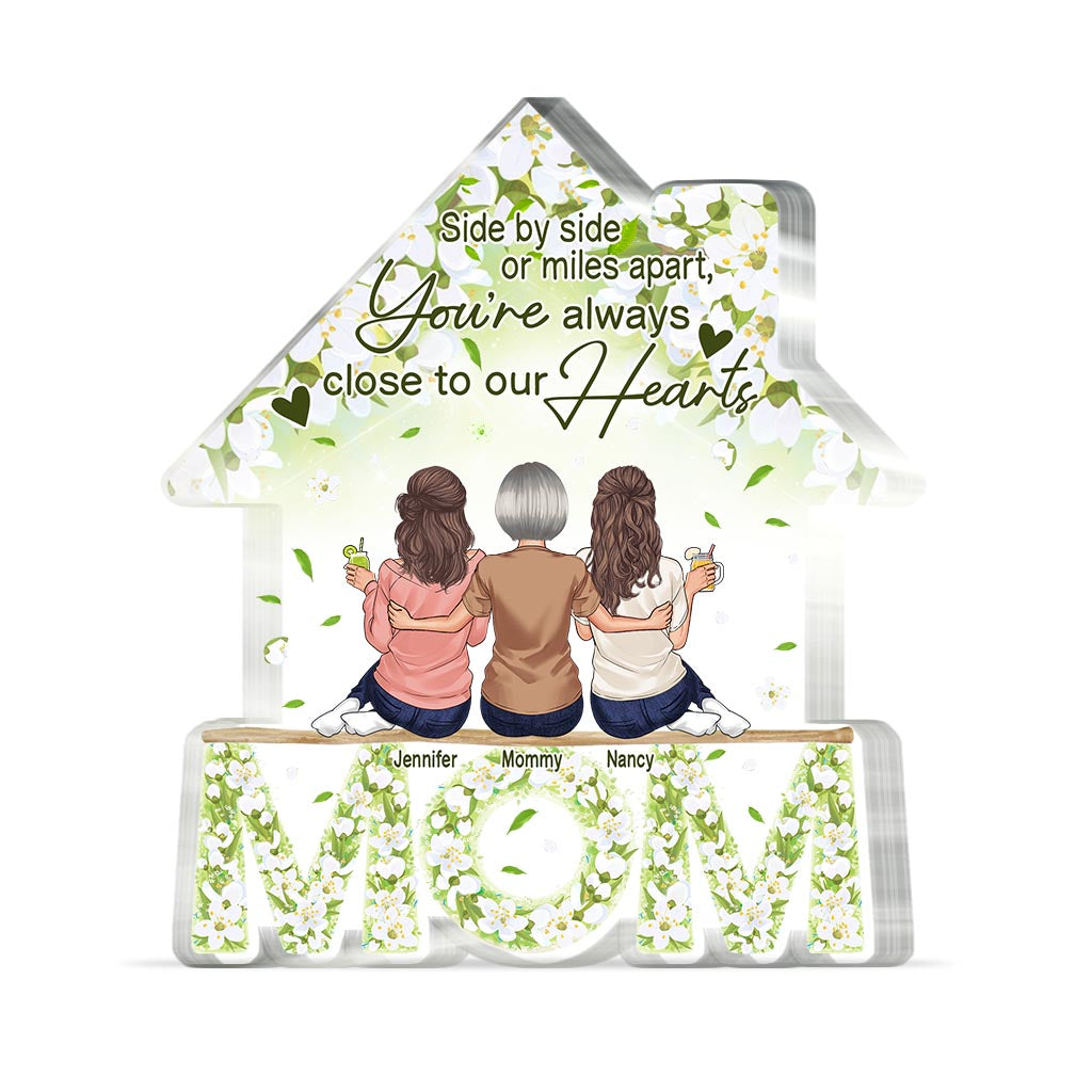 Floral Mom Home - Personalized Mother's Day Mother Custom Shaped Acrylic Plaque