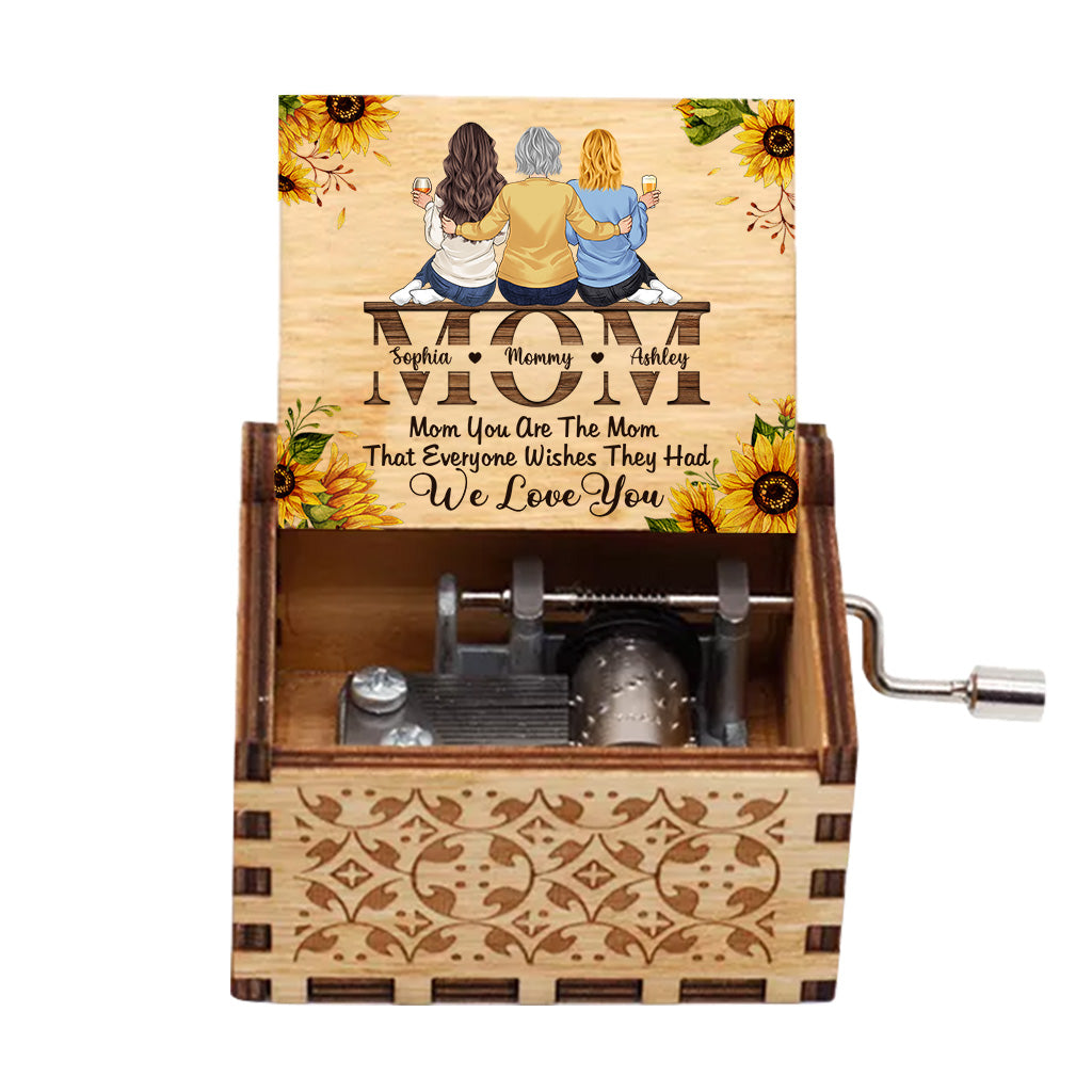 MOM - Personalized Mother's Day Mother Hand Crank Music Box
