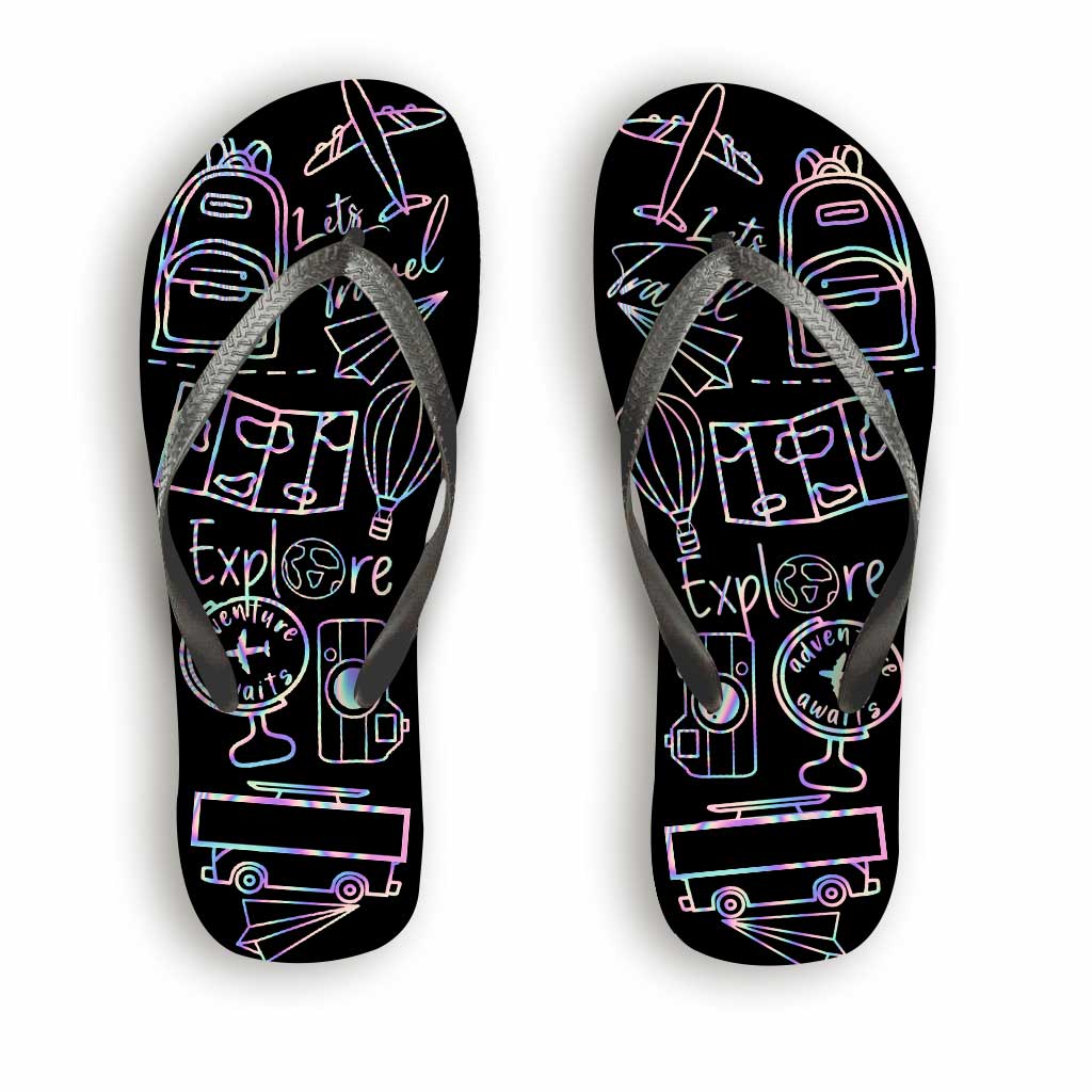 Love Traveling - Personalized Travelling Flip Flops