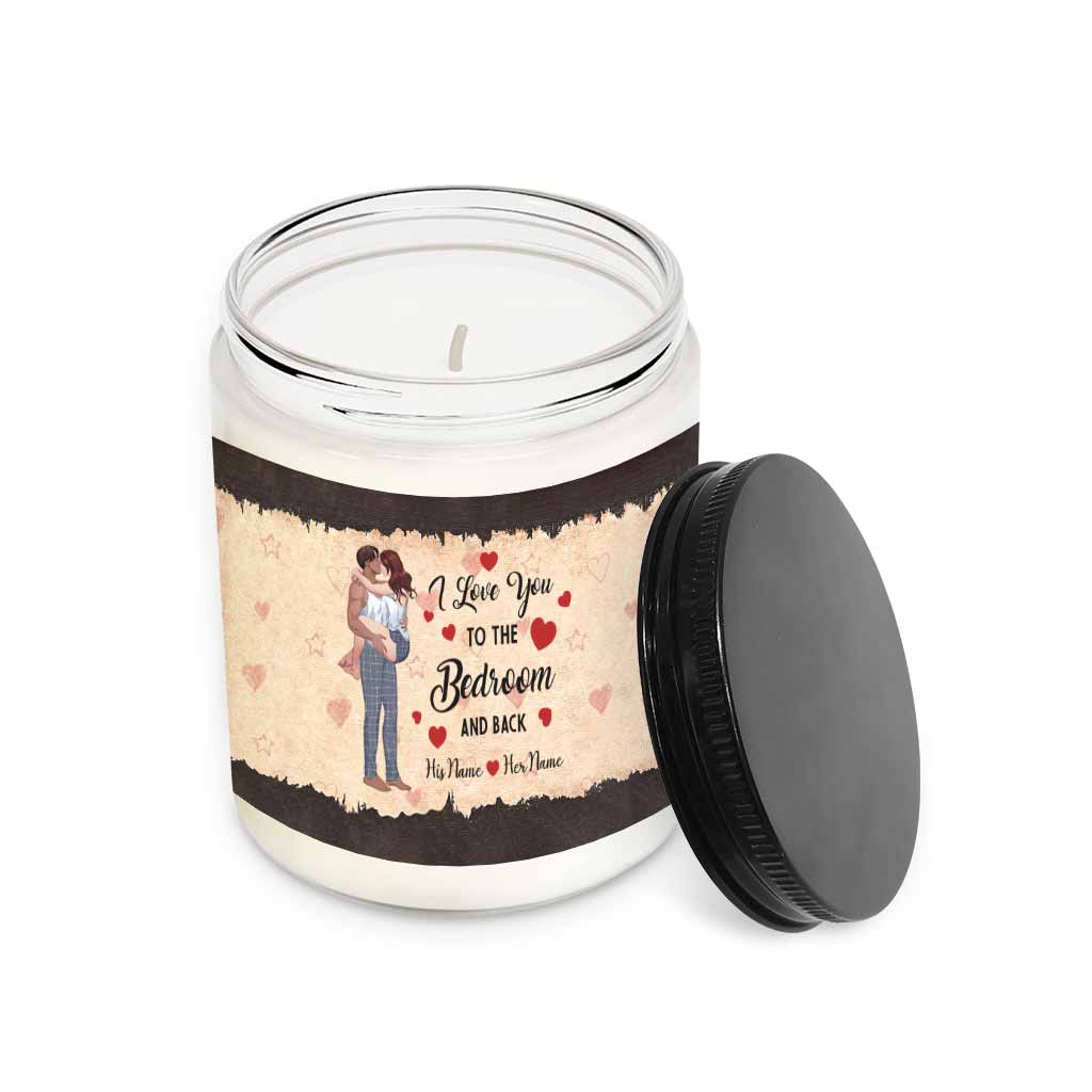 I Love You To The Bedroom And Back - Personalized Couple Candle