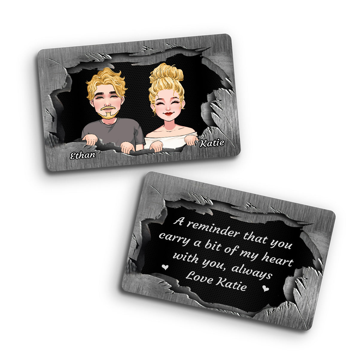 A Reminder - Personalized Couple Wallet Insert Card