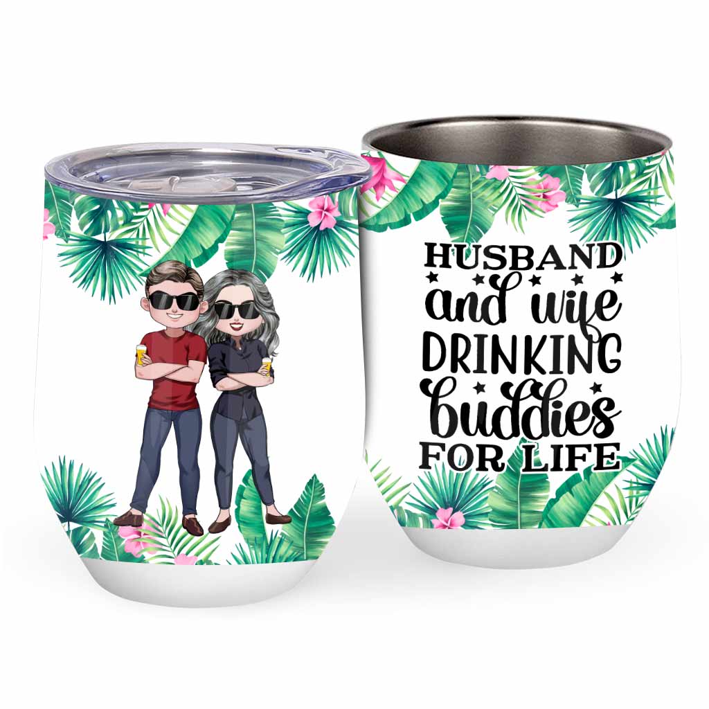 Husband And Wife - Personalized Couple Wine Tumbler