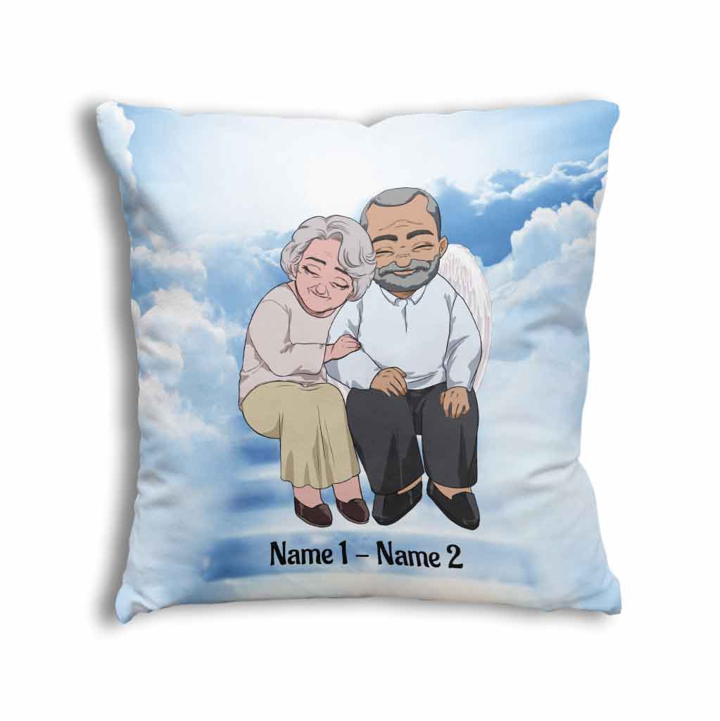 I'm A Proud Wife Memorial - Personalized Couple Throw Pillow