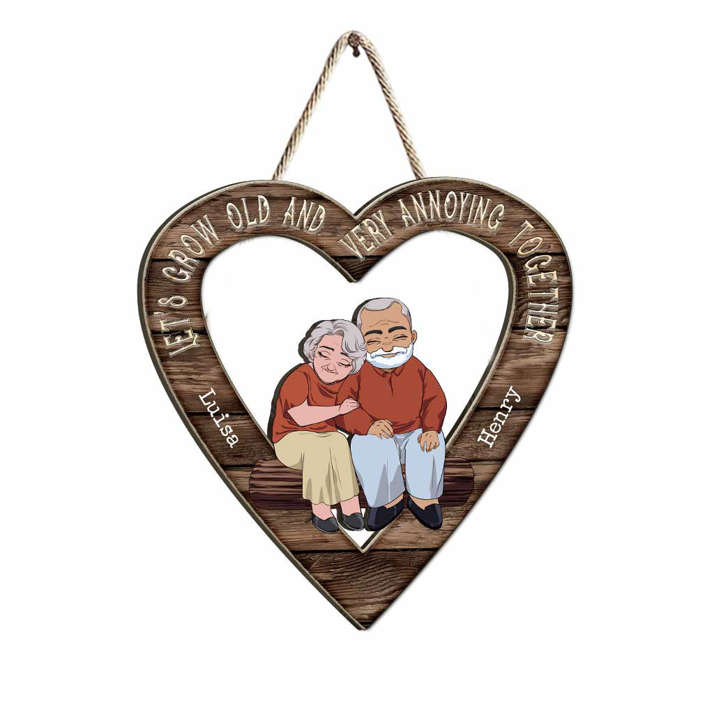 God Blessed The Broken Road - Personalized Couple Wood Sign
