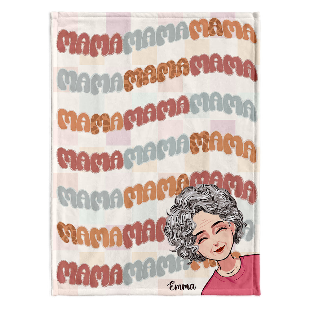 Mama Mama Mama - Personalized Mother's Day Mother Blanket