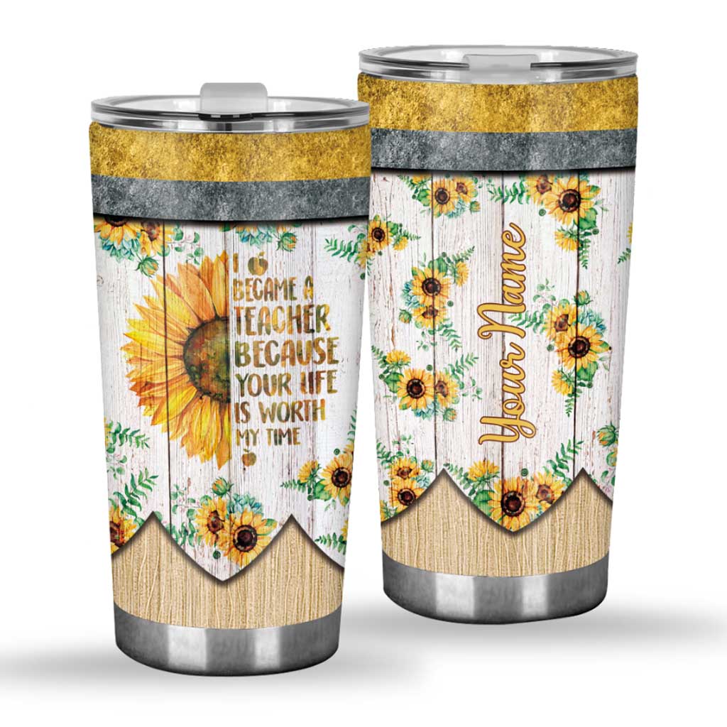 Became A Teacher Personalized Tumbler