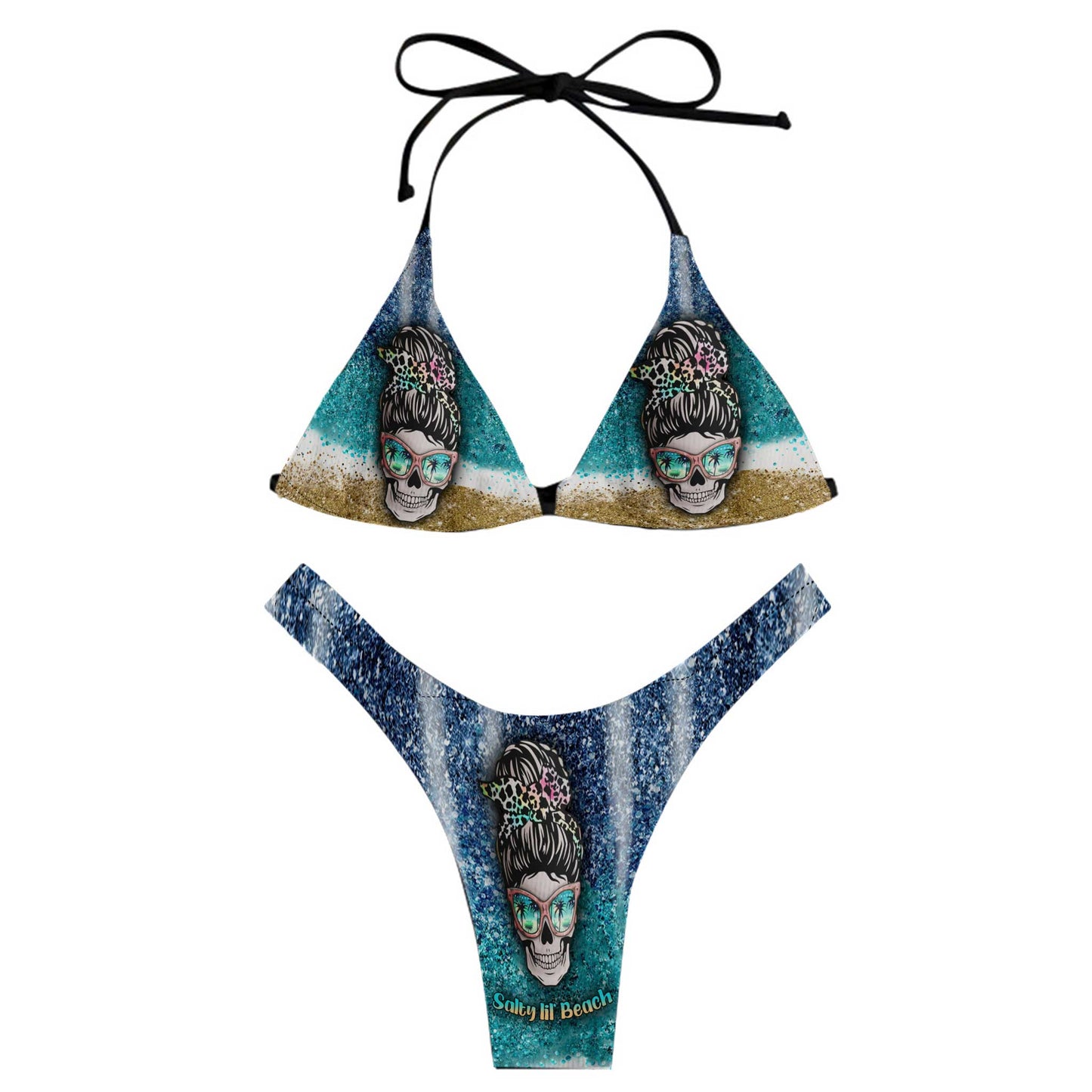 Salty Lil' Beach - Sea Lover Women's Triangle Bikini Swimsuit