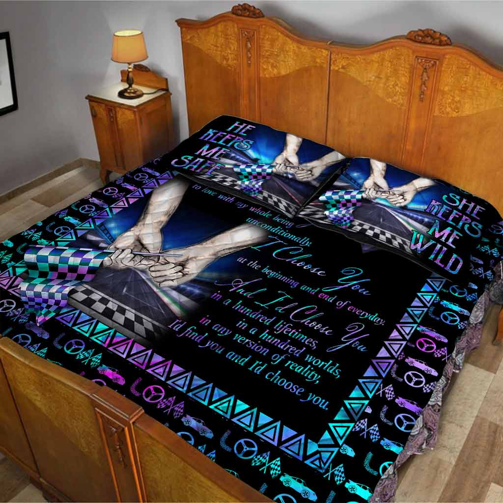 I Choose You - Racing Quilt Bed Set