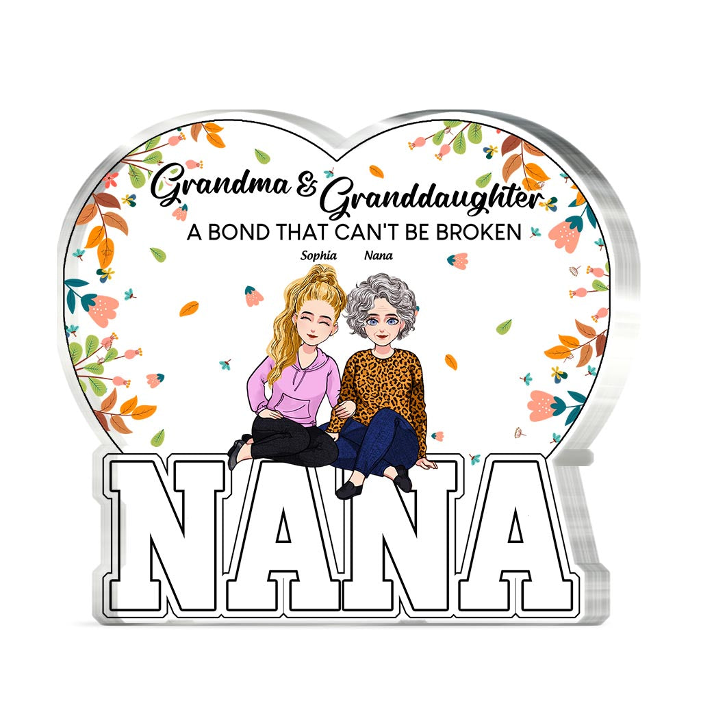 Grandma And Granddaughter - Personalized Mother's Day Grandma Custom Shaped Acrylic Plaque