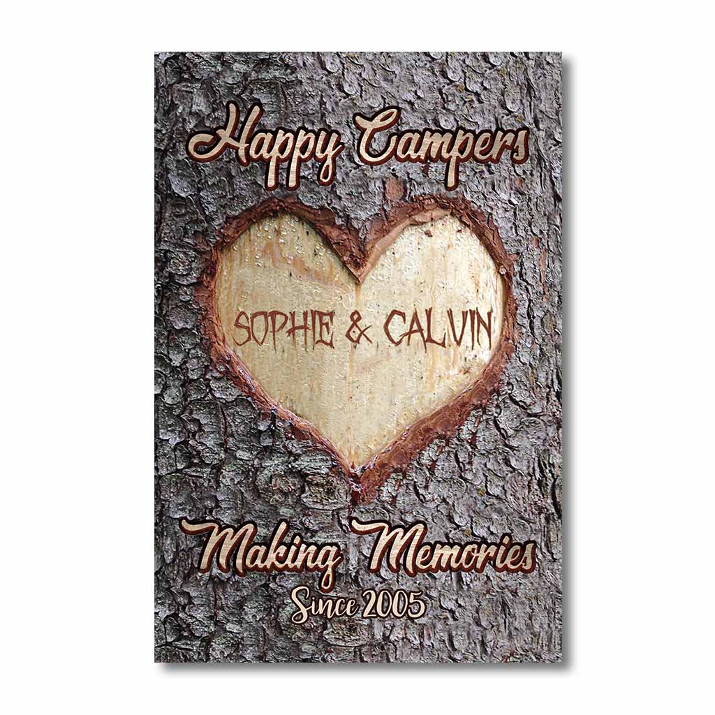 Happy Campers - Personalized Camping Poster