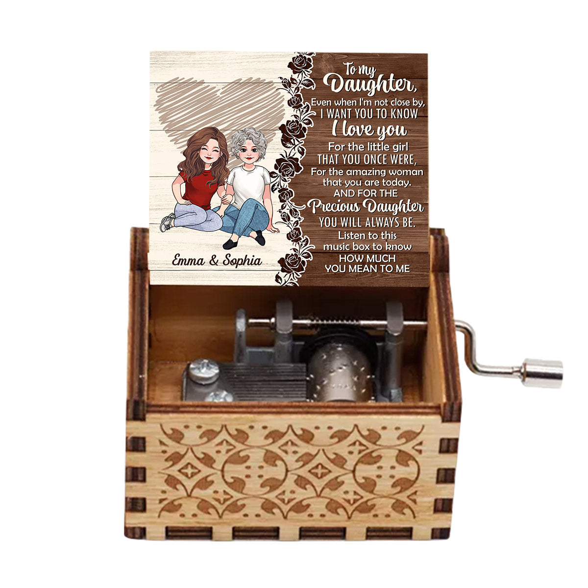 How Much You Mean - Personalized Mother's day Mother Hand Crank Music Box
