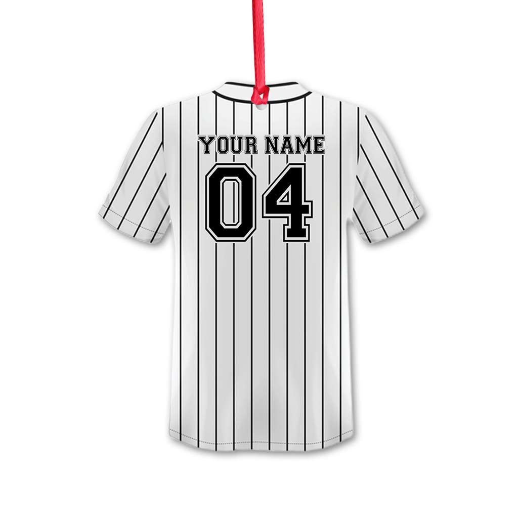 Baseball Lovers - Personalized Christmas Ornament (Printed On Both Sides)