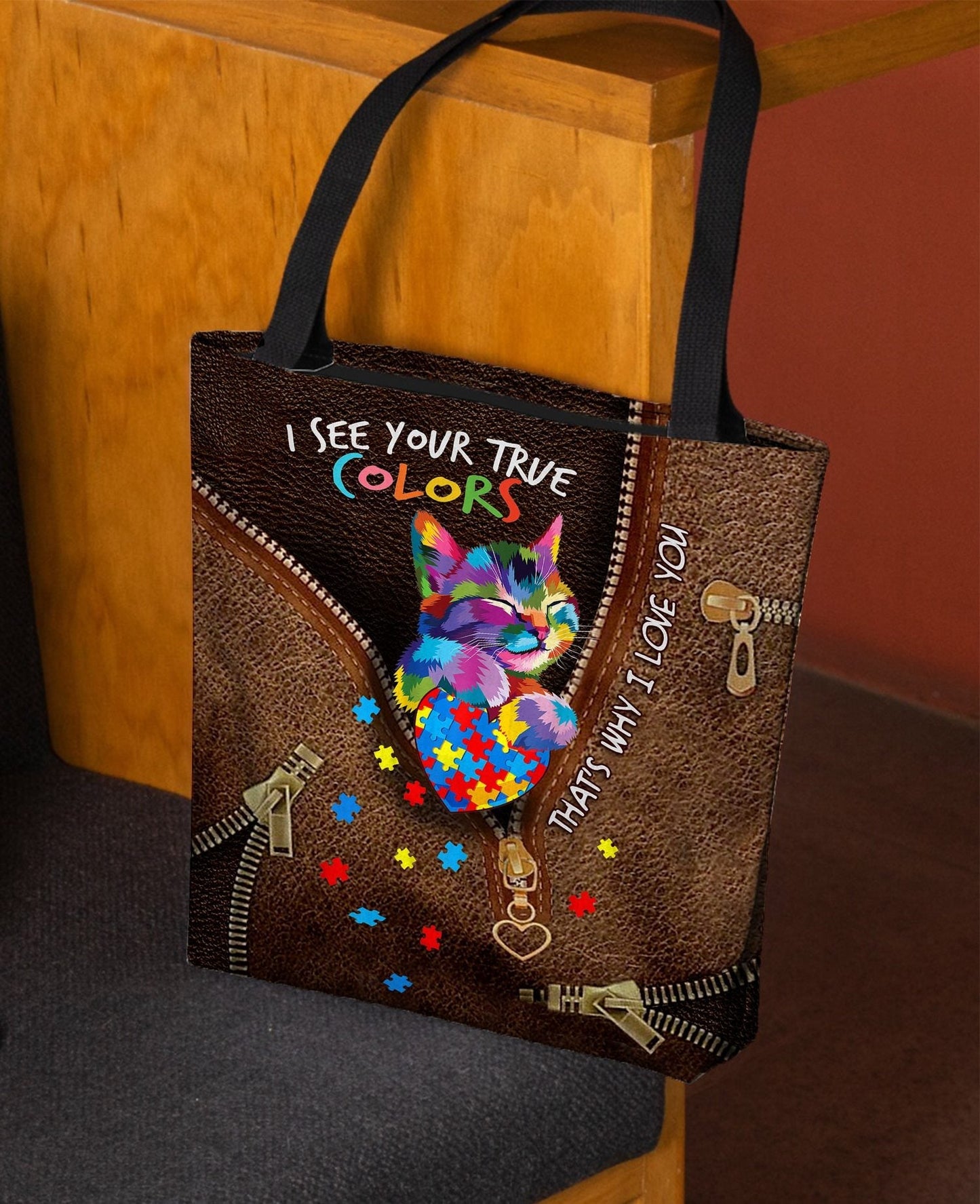 I See Your True Color Autism Awareness Tote Bag 0523