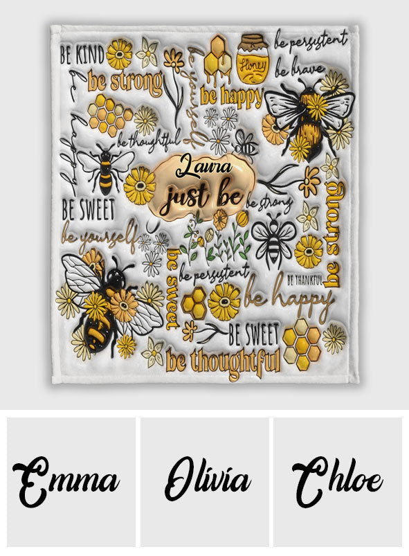 Just Be Happy - Personalized Blanket