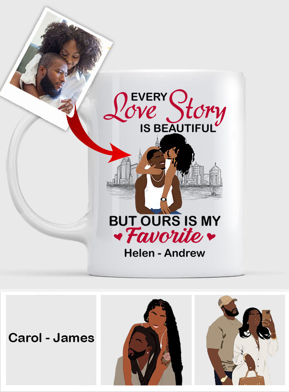 Our Story Is My Favorite - Personalized African American Mug