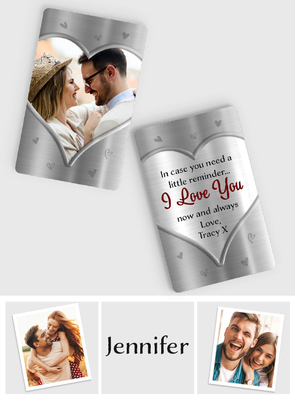 A Little Reminder Upload Photo - Personalized Couple Wallet Insert Card