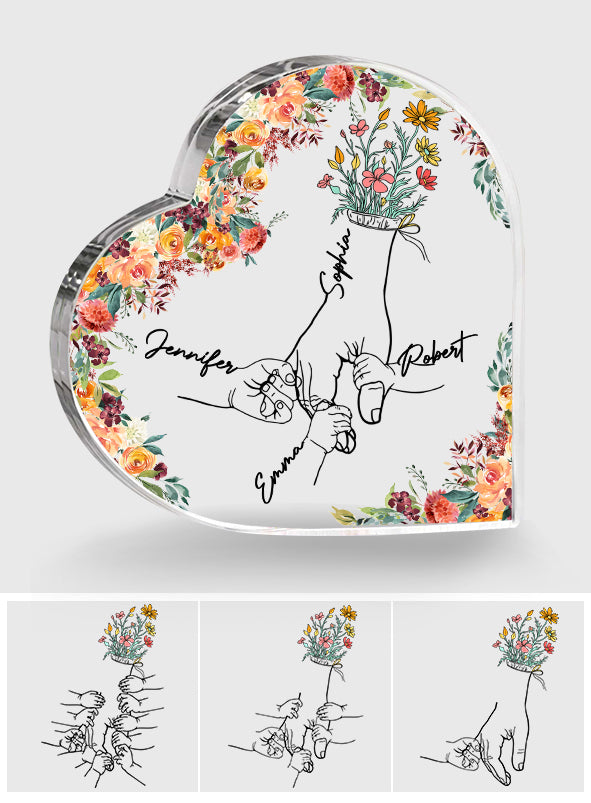 Mother And Daughters - Personalized Mother Custom Shaped Acrylic Plaque