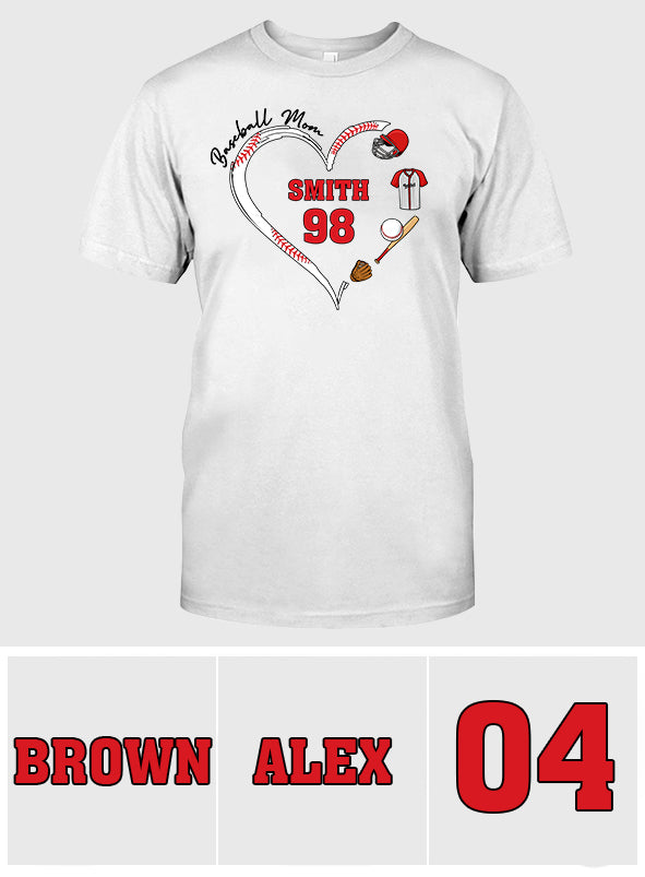 Baseball Mom - Personalized Baseball T-shirt And Hoodie