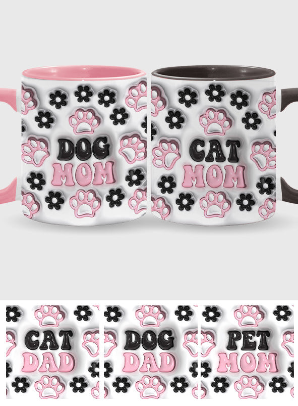 Dog Mom, Cat Mom, Dog Dad... - Personalized Dog Accent Mug