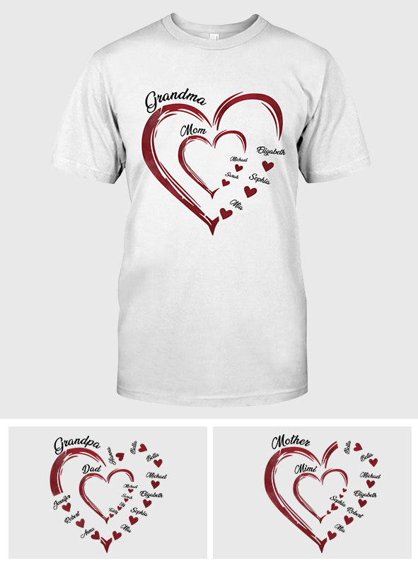 Grandma/Mommy's Sweethearts - Personalized Grandma T-shirt And Hoodie