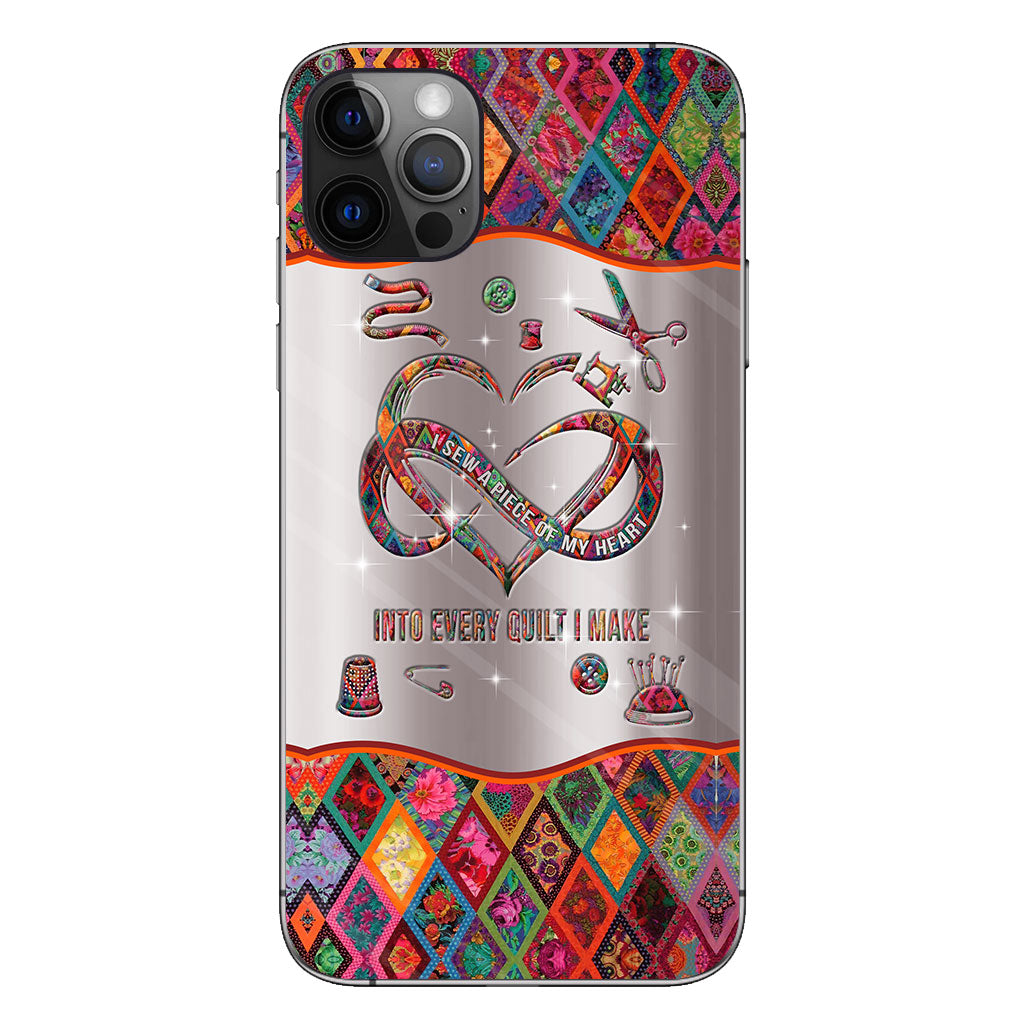 I Sew A Piece Of My Heart Personalized Phone Case