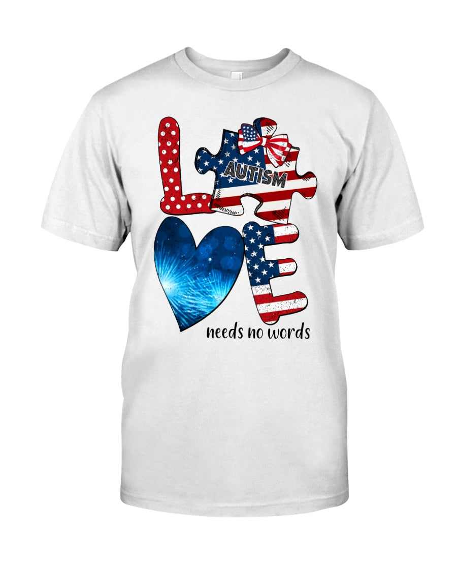 Love Needs No Word Autism Awareness T-shirt and Hoodie 0523