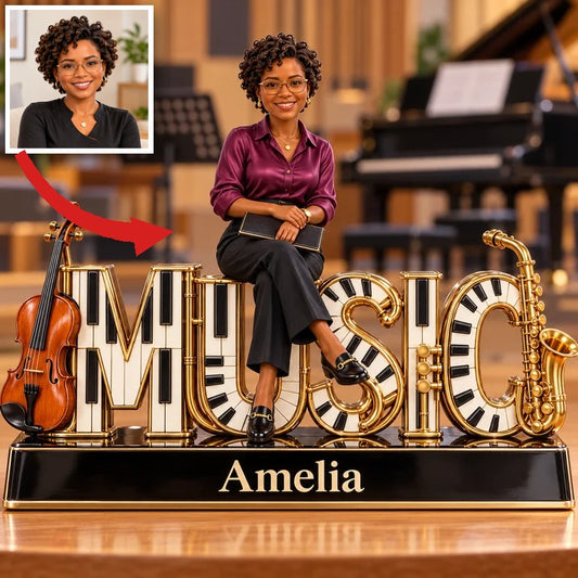 Personalized Custom Photo Music Custom Shaped Acrylic Plaque - Gift for Women