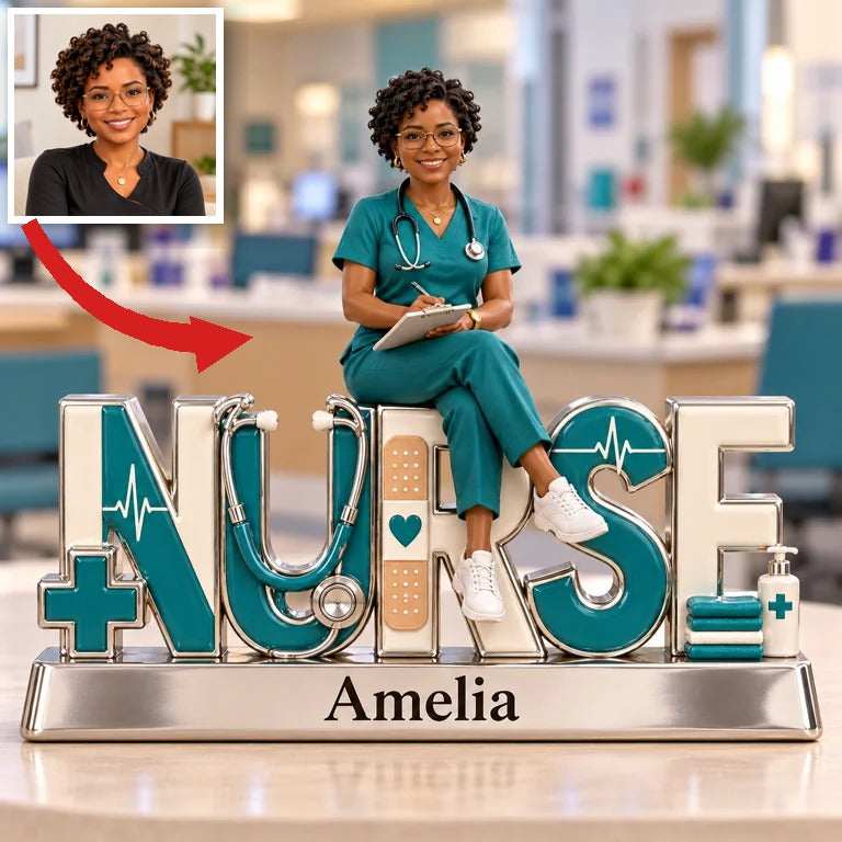 Personalized Custom Photo Nurse Custom Shaped Acrylic Plaque - Gift for Women