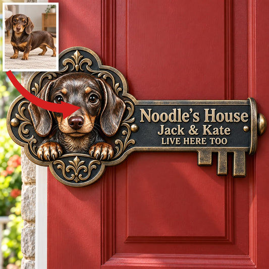 Personalized Custom Photo Dachshund 3D Cut Metal Sign - Dog Lover Gift for Home Decor