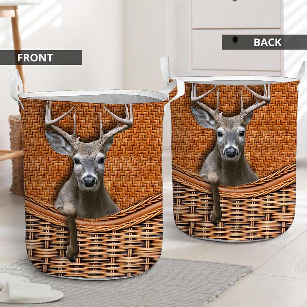 Cute Deer Peaking Hunting Storage Basket 0622