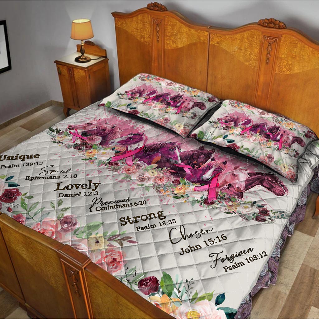 God Says You Are Breast Cancer Awareness  Quilt Set 0622