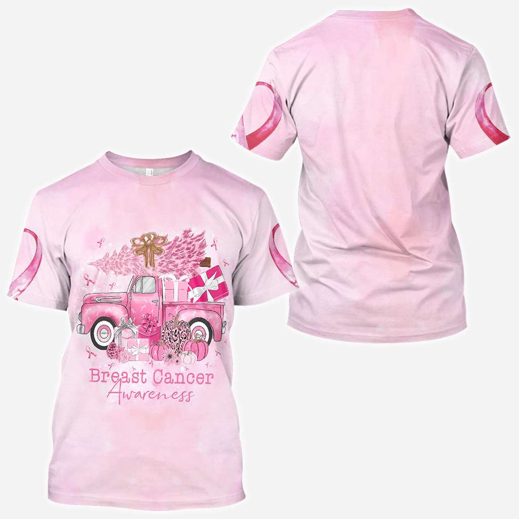 Breast Cancer Truck Christmas - Breast Cancer Awareness All Over T-shirt and Hoodie 0822