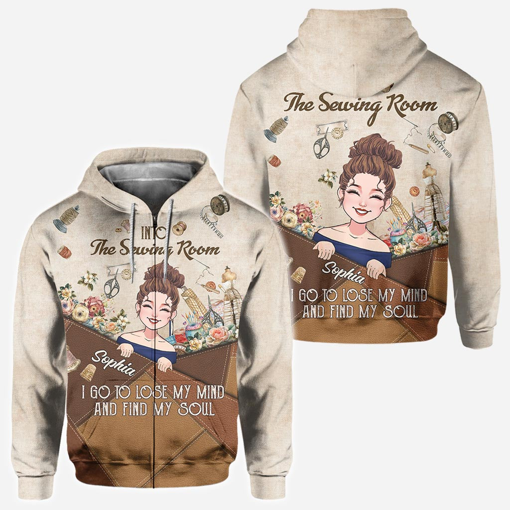 And Into The Sewing Room I Go - Personalized Sewing All Over Shirt