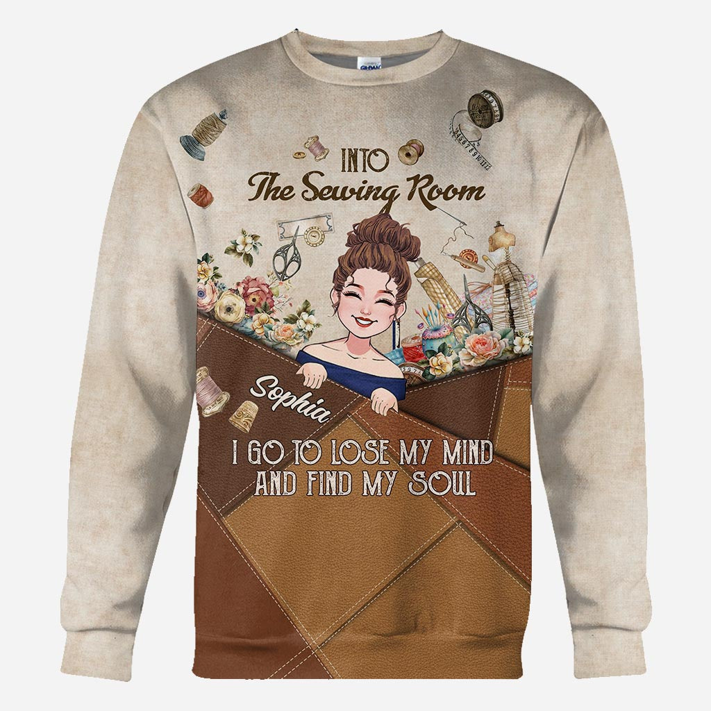 And Into The Sewing Room I Go - Personalized Sewing All Over Shirt