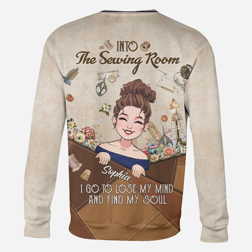 And Into The Sewing Room I Go - Personalized Sewing All Over Shirt