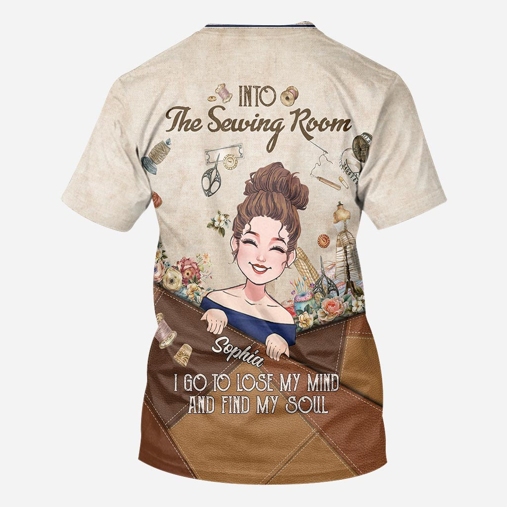 And Into The Sewing Room I Go - Personalized Sewing All Over Shirt