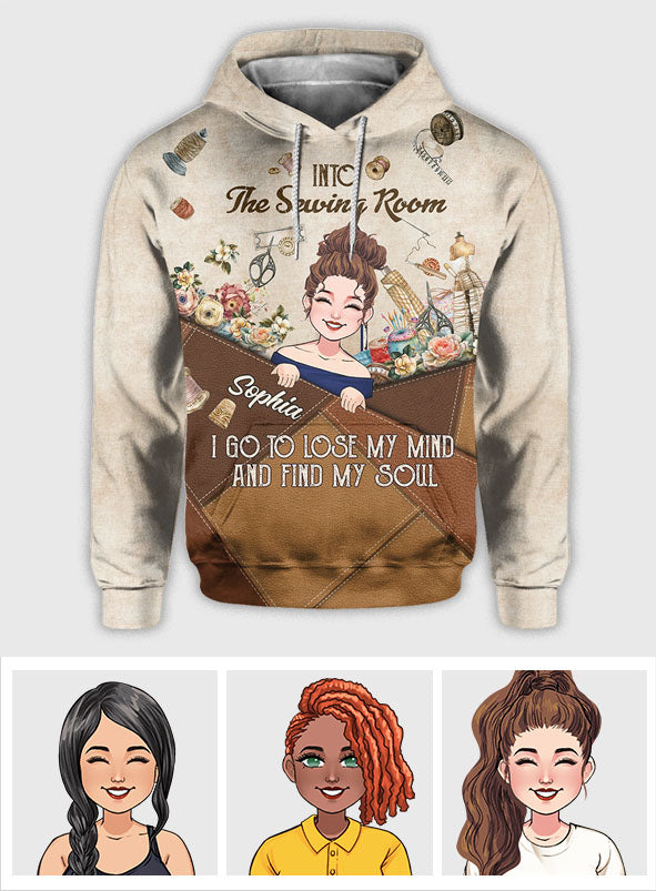 And Into The Sewing Room I Go - Personalized Sewing All Over Shirt