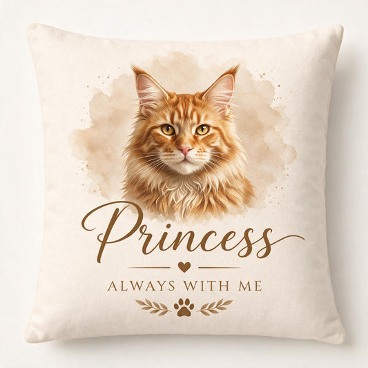 Custom Watercolor Pet Memorial - Personalized Pillow - Memorial Gift, Gift For Pet Lovers