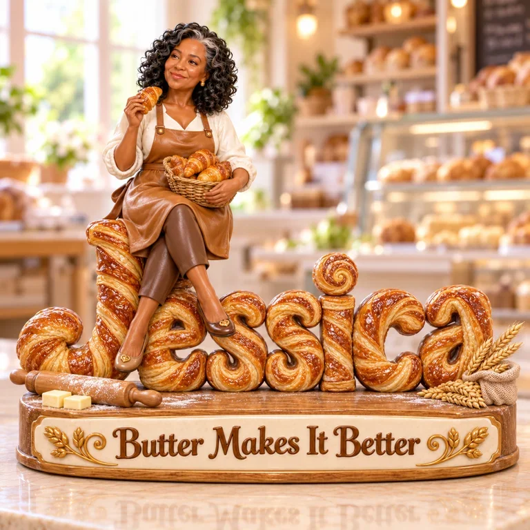 Personalized Custom Photo Bread Baking 3D Name Figurine - Gift for Older Women