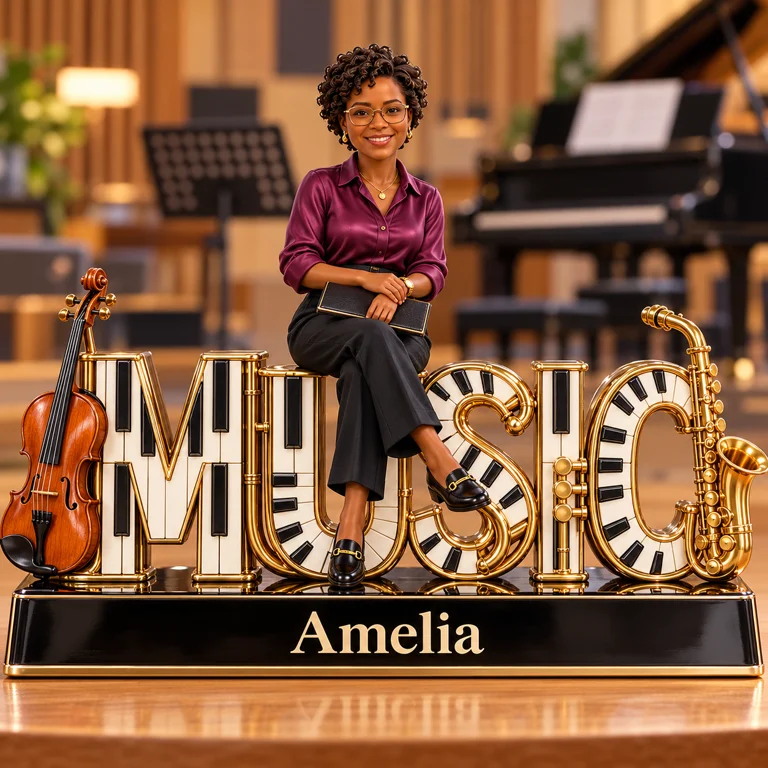 Personalized Custom Photo Music Custom Shaped Acrylic Plaque - Gift for Women