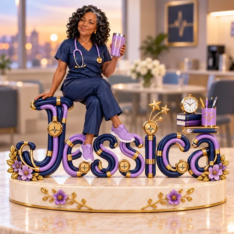 Personalized Custom Photo Nurse Custom Shaped Acrylic Plaque - Gift for Older Women
