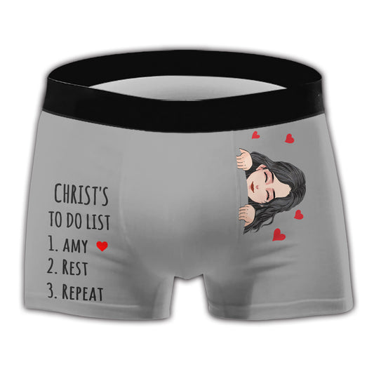 To Do List - Personalized Gift For Him Men's Boxer Briefs