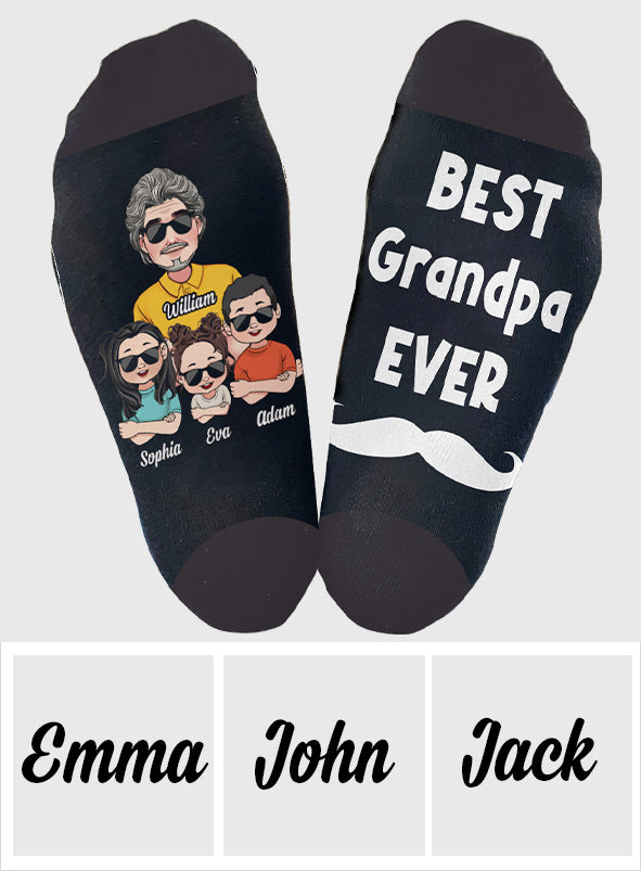 Best Grandpa Ever - Personalized Grandpa Socks