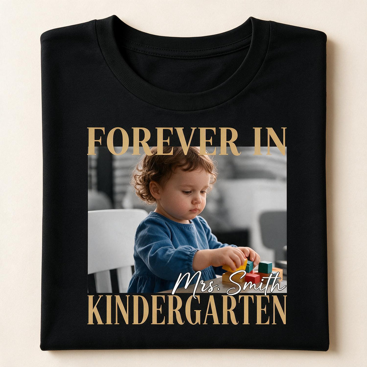 Personalized Back To School Kindergarten Custom Photo Shirt First Day Gift