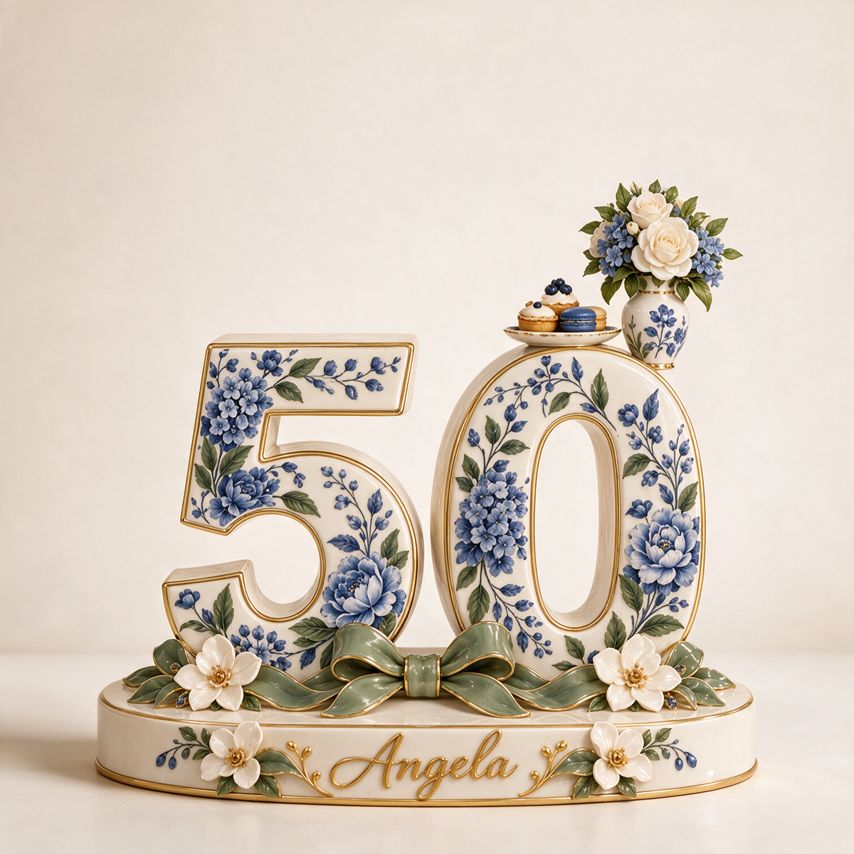 Personalized Tea Time Custom Shaped Acrylic Plaque, Custom Portrait 30th 40th 50th 60th 70th Birthday Gift for Mom, Grandma, Wife, Sister, Aunt, Tea Lover, Best Friend