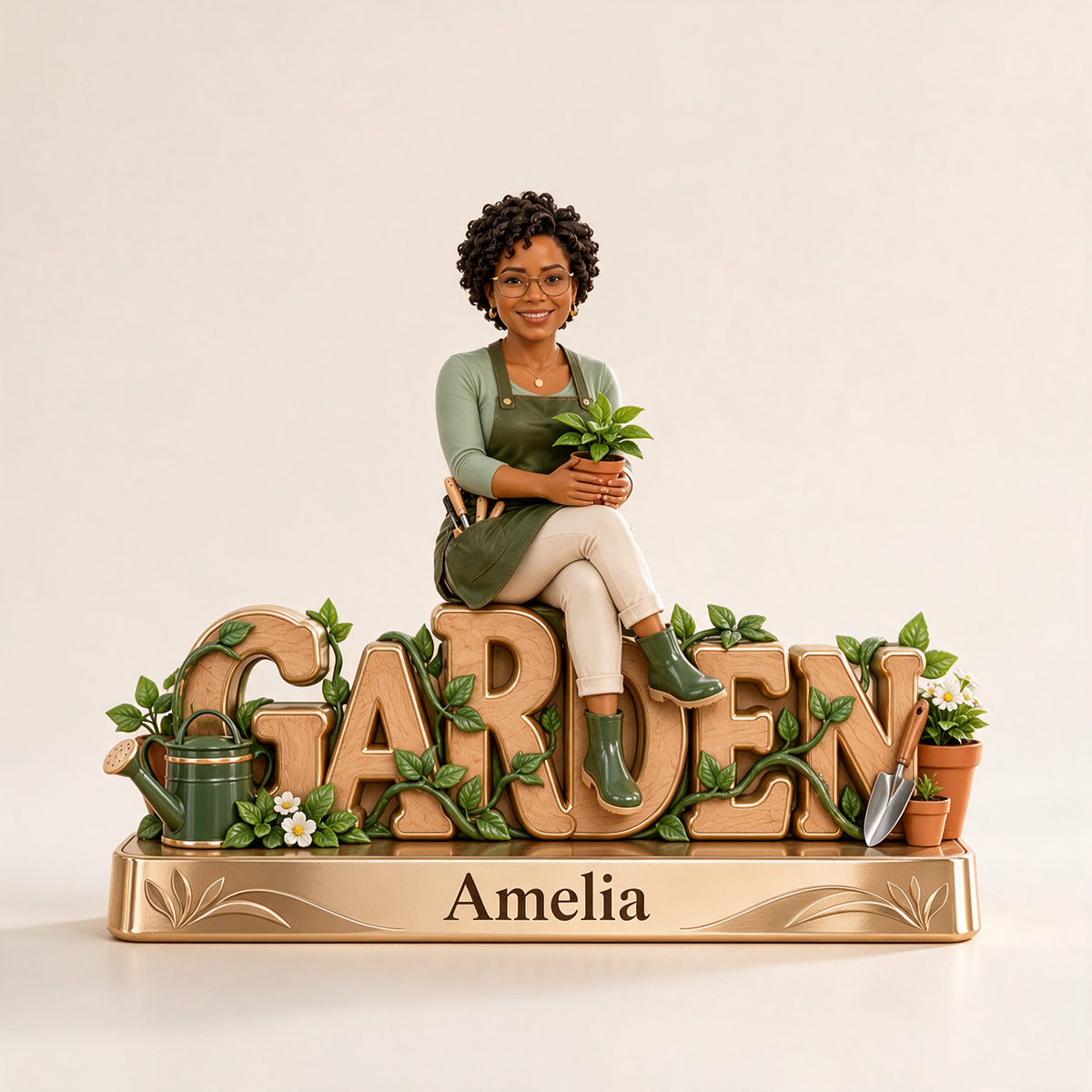 Personalized Custom Photo Gardening Custom Shaped Acrylic Plaque - Gift for Women