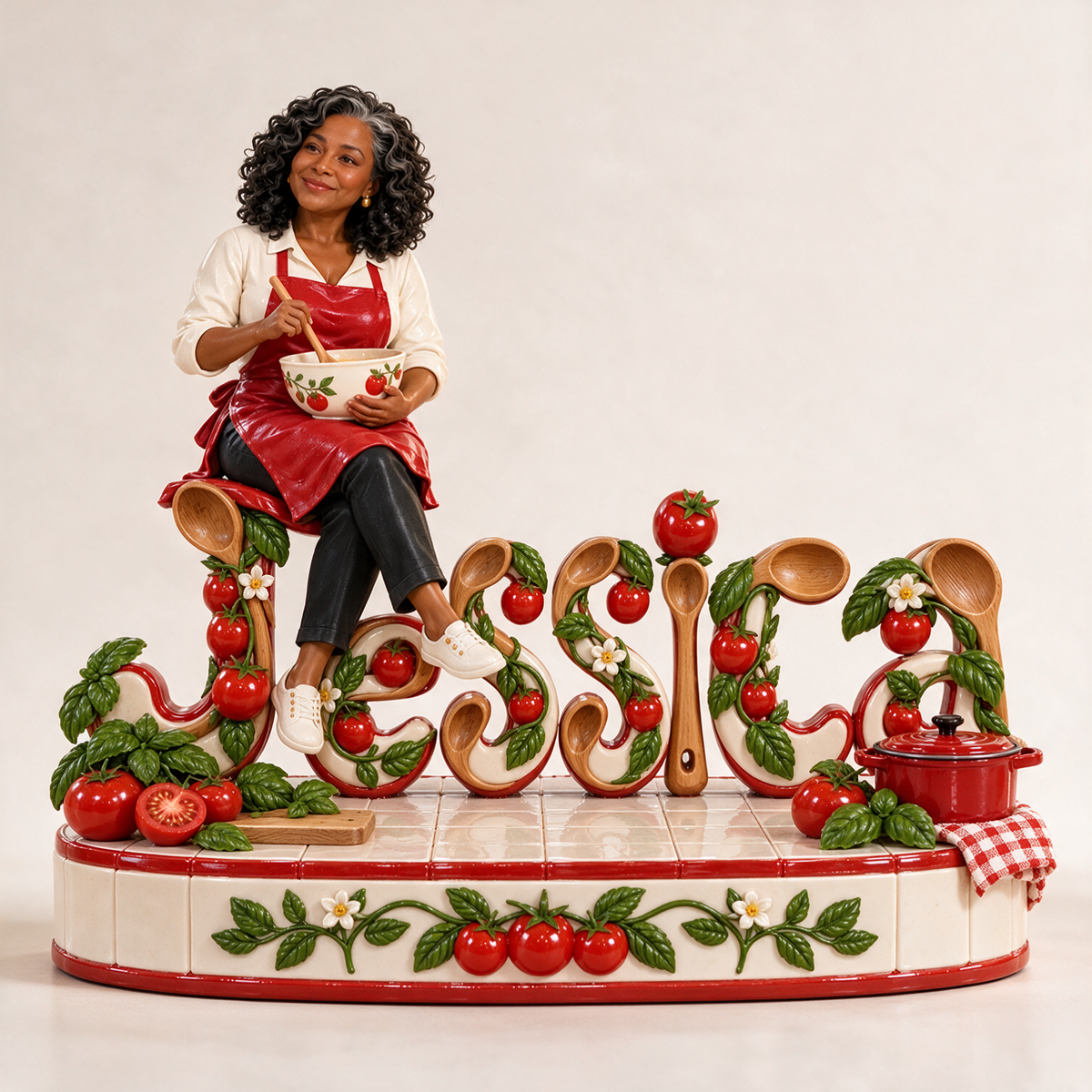 Personalized Custom Photo Cooking Custom Shaped Acrylic Plaque - Gift for Older Women Who Cook
